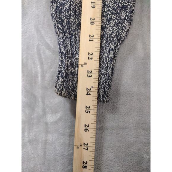 Mens Small Ribbed Knit Sweater Heather Gray White Rid Knit Logg H&M - Picture 10 of 11